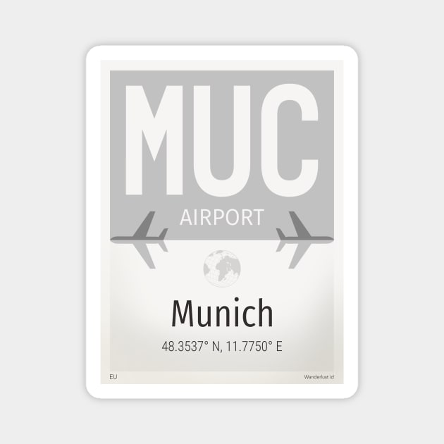 MUC Munich airport Magnet by Woohoo