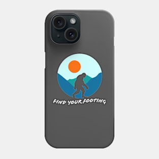 Find Your Footing: Bigfott Silhouette in the Mountains Phone Case