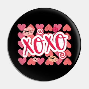 Vintage Valentine's Day XoXo Heart Gift Pin