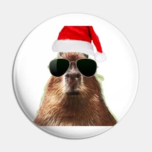 cool capybara christmas Pin