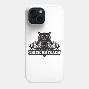 owl trick or teach Phone Case