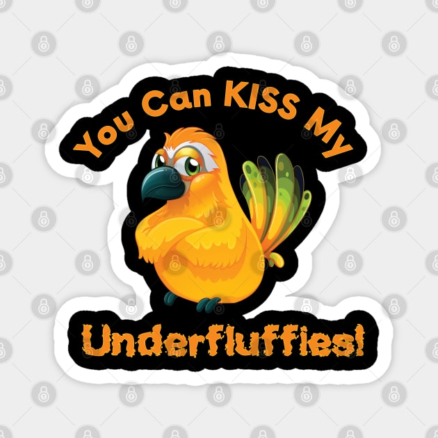 Sun Conure Parrot Kiss Underfluffies Magnet by Einstein Parrot