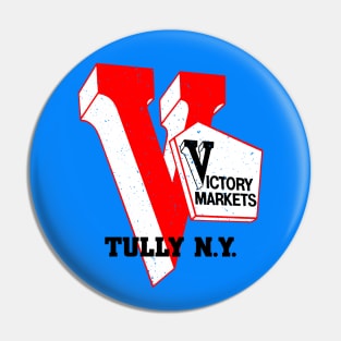 Victory Market Former Tully NY Grocery Store Logo Pin