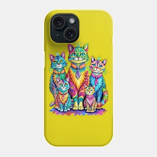 TyeDye Cats Phone Case