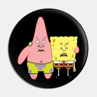 Beavis Butthead x Sponge Bob Parody Pin