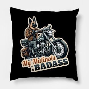 Belgian Malinois Biker Pillow