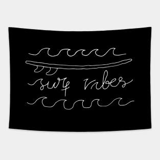 Surf Vibes Typo (for Dark) Tapestry