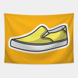 Running Shoe Sticker vector illustration. Fashion object Icon design concept. Boys outdoor fashion shoes sticker vector design with shadow. Tapestry