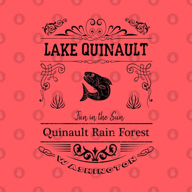 Lake Quinault Washington souvenir travel by artsytee