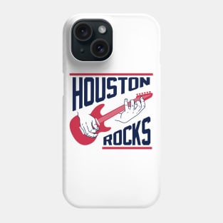 Houston Rocks Air Guitar - White Phone Case