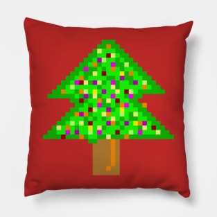 COLOURFUL PINE TREE PIXEL ART Pillow