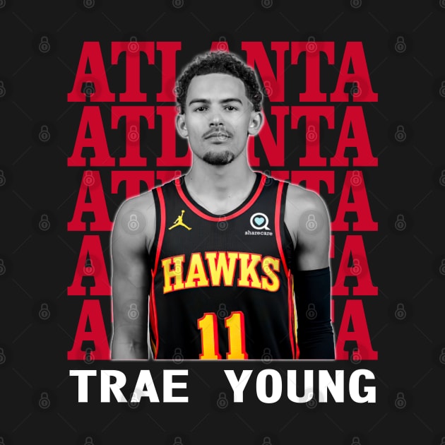 Atlanta Hawks Trae Young 11 by Thejockandnerd