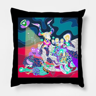 Devil goat in witch's coven Pillow