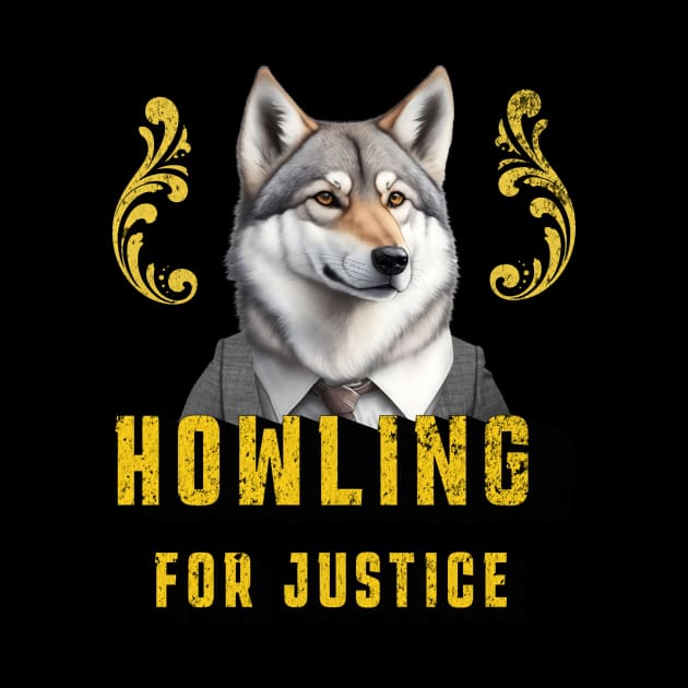 Howling for Justice | funny wolf by JJ Art Space