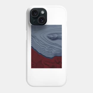 Red/Blue Topographical Contour Map Pattern Phone Case