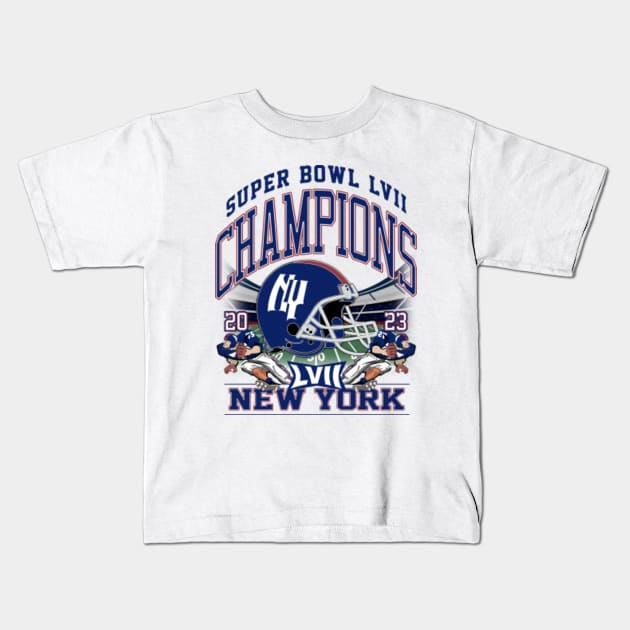 New York Super Bowl Champions 2023 - New York Giants - Kids T-Shirt