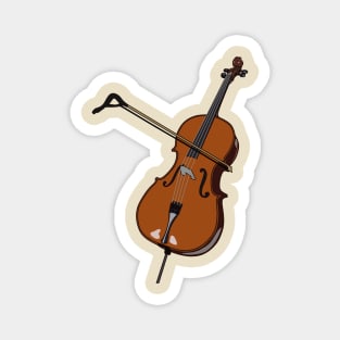 Cello cartoon illustration Magnet