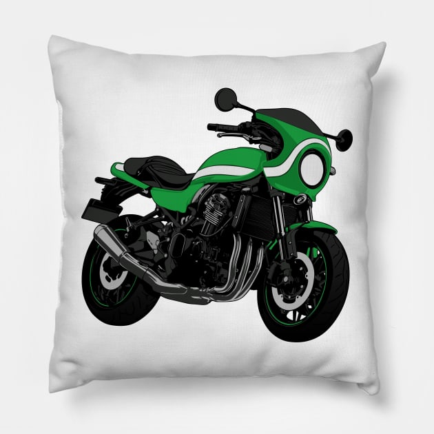 Z900RS Cafe Racer Illustration Pillow by KAM Std