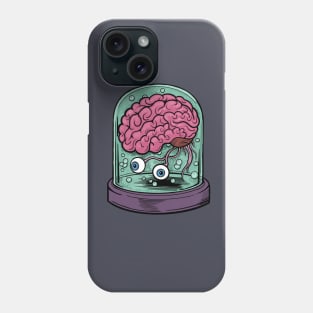 Brain In Glass Jar With Eyes Phone Case