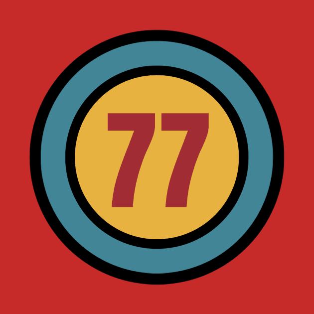 The Number 77 - seventy seven - seventy seventh - 77th by Siren Seventy One