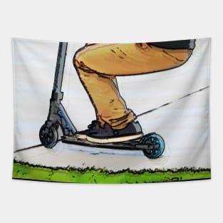 Scooter Cruiser - Stunt Scooter Trick Tapestry