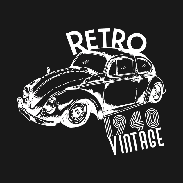 Retro classic vintage car by Sloop