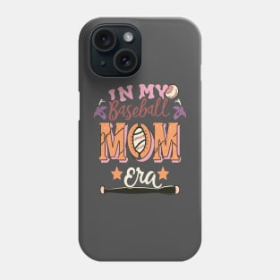 In My baseball Mom Era Women Mama Sport Player Phone Case