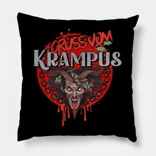 Greetings from Krampus Pillow