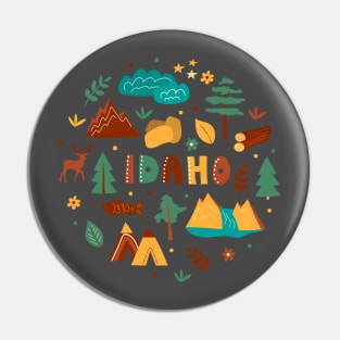 Idaho print Pin