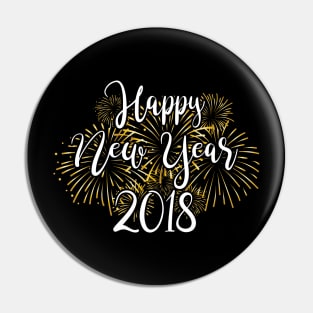 Awesome Happy New Years 2018 Fireworks Pin