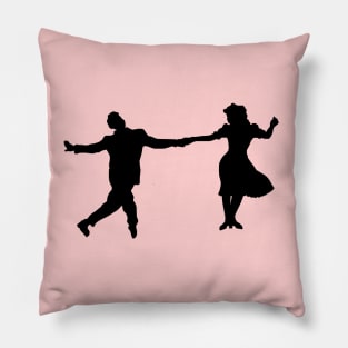 40's Swing Dancer Silhouettes Pillow