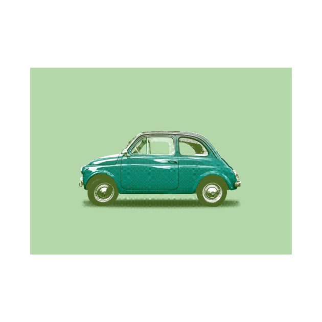 Green Fiat 500 by markvickers41