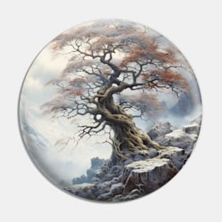 Ancient Tree Mystic Serene Landscape Pin