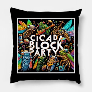 Cicada Block Party Cicada Summer Pillow