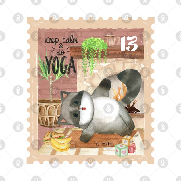 Keep Calm & Do Yoga! Says the Skunk by Natifa