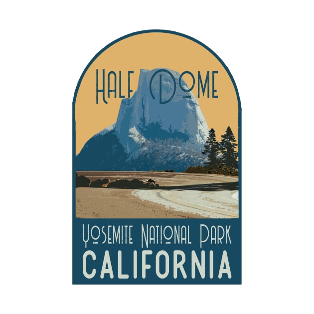 Half Dome Yosemite Decal by zsonn