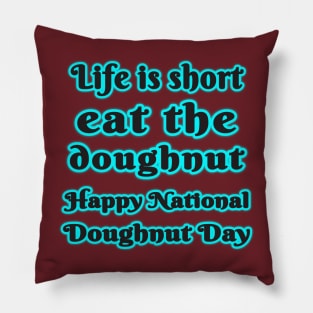 Doughnut Delight: Indulge in Sweet Celebrations on Doughnut Day" Pillow