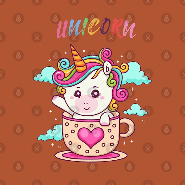 Unicorn Coffee Lover by JeffDesign