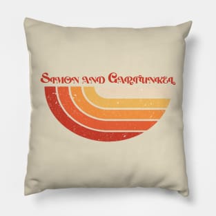 Retro style vintage Simon and Garfunkel Pillow