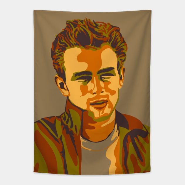 James Dean Portrait Tapestry by Slightly Unhinged