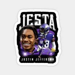 VINTAGE FOOTBALL 90S JUSTIN JEFFERSON LOVER BOOTLEG Magnet