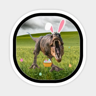 T Rex Easter egg hunt Magnet