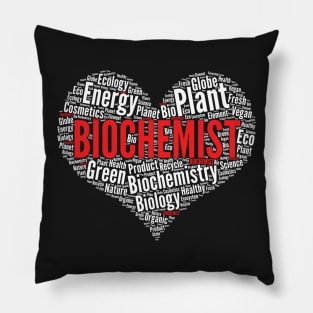 Biochemist Teacher Student Heart Shape Biochemistry graphic Pillow