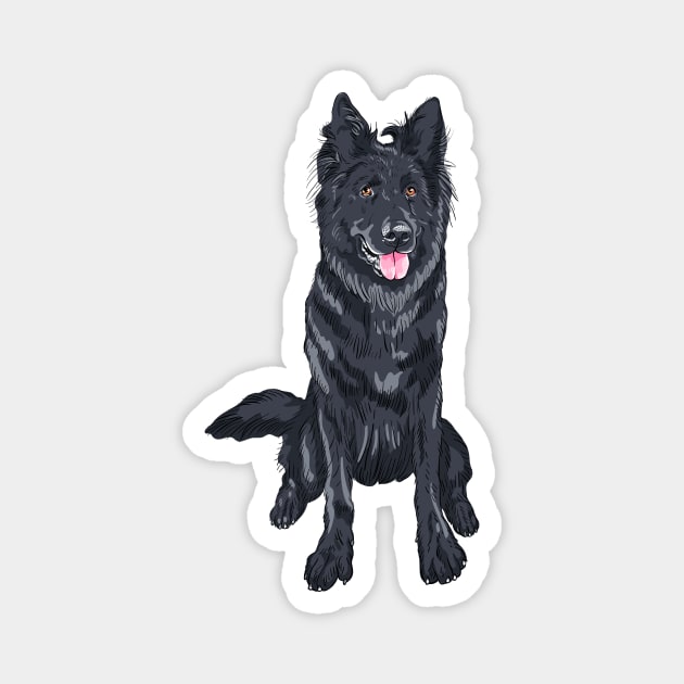 dog Belgian Shepherd Dog Magnet by kavalenkava