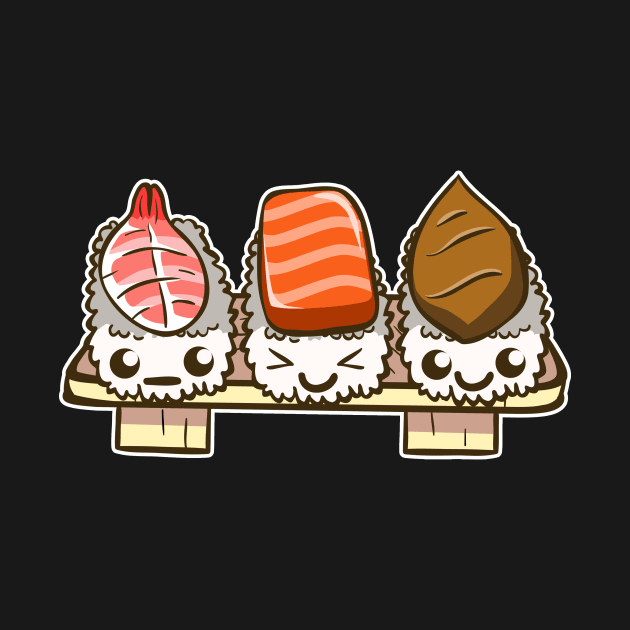 Cute Sushi Cartoon by wtama