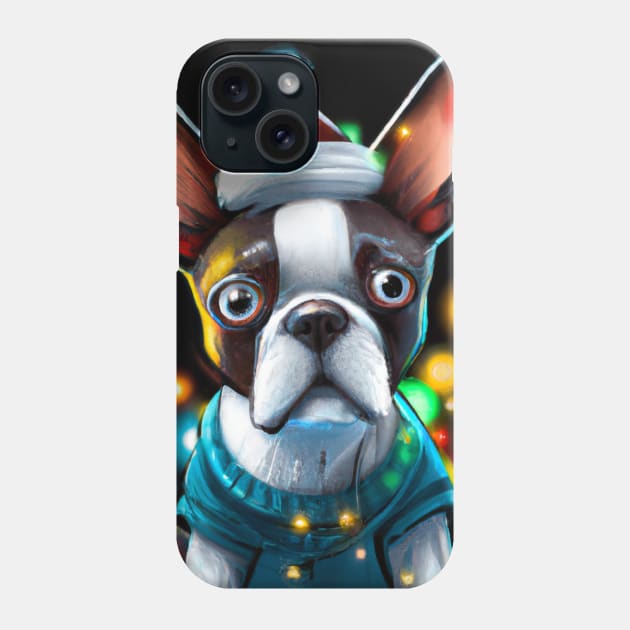 Cute Boston Terrier Drawing Phone Case by Play Zoo