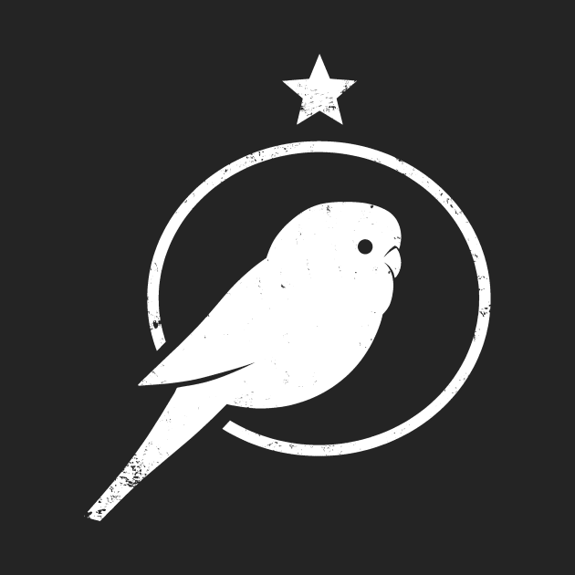 Budgie parrot, minimal design of Parakeet for bird lovers by croquis design