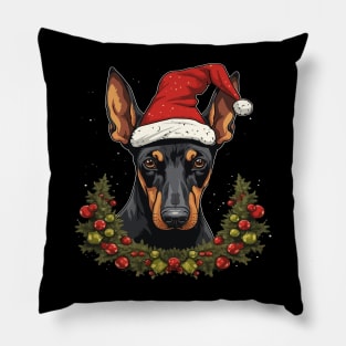 Doberman Christmas Pillow