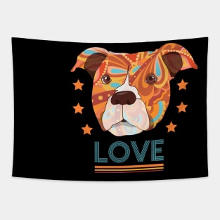 Pitbull Love Tapestry