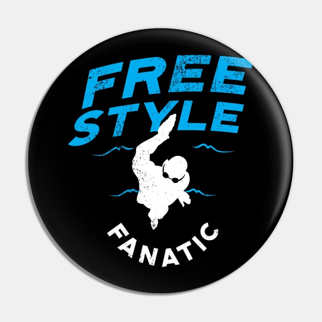 Freestyle Fanatic Swimmer 2 Pin by atomguy